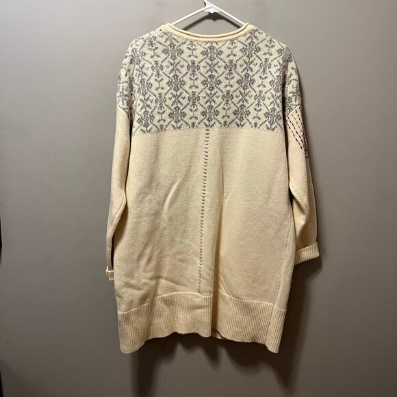 Sundance Women’s Victoria Embroidered Lambswool Long Cardigan Size Large - Picture 4 of 8